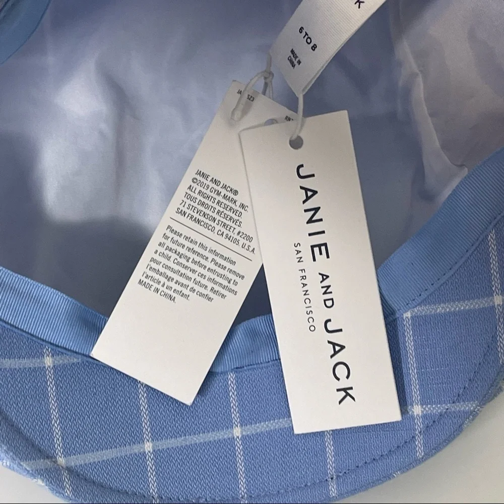 Janie and Jack NWT Blue & white Newsboy Cap 2t-3